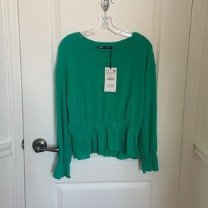 Brand new zara long sleeve top